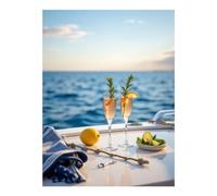 TZTTZT Diamond Art Kits for Adults - Ocean View Lemon Cocktail Retreat Diamond Painting Kits for Adults Beginner, Frameless Diamond Painting Craft for Home Wall Decor