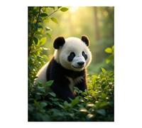 TZTTZT Diamond Art Kits for Adults - Panda in Lush Greenery Diamond Painting Kits for Adults Beginner, 12x16 in Frameless Diamond Painting Kit for Home Wall Decor