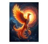 TZTTZT Diamond Art Kits for Adults - Phoenix Rising in Fiery Sky Diamond Painting Kits for Adults Beginner, Frameless Diamond Painting Craft for Home Wall Decor