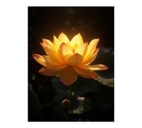 TZTTZT Diamond Art Kits for Adults - Radiant Lotus Blossom at Dawn Diamond Painting Kits for Adults Beginner, 12x16 in Frameless Diamond Painting Kit for Home Wall Decor
