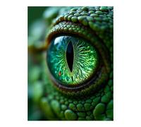 TZTTZT Diamond Art Kits for Adults - Reptile Eye Macro Green Scales Diamond Painting Kits for Adults Beginner, Frameless Diamond Painting Craft for Home Wall Decor