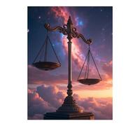 TZTTZT Diamond Art Kits for Adults - Scales in Cosmic Sky Clouds Diamond Painting Kits for Adults Beginner, 12x16 in Frameless Diamond Painting Kit for Home Wall Decor