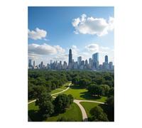 TZTTZT Diamond Art Kits for Adults - Skyline Park Lush Green Trees Path Diamond Painting Kits for Adults Beginner, 12x16 in Frameless Diamond Painting Kit for Home Wall Decor