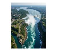 TZTTZT Diamond Art Kits for Adults - Waterfall Aerial Lush Scenery Landscape Diamond Painting Kits for Adults Beginner, Frameless Diamond Painting Craft for Home Wall Decor