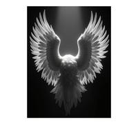 TZTTZT Diamond Art Kits for Adults - White Wings Elegance Light Divine Diamond Painting Kits for Adults Beginner, 12x16 in Frameless Diamond Painting Kit for Home Wall Decor