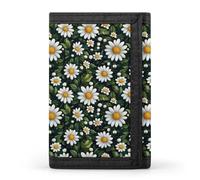 TZTTZT Elegant Daisy Print Wallet for Men, 8 Credit Card Holder Slim Minimalist Front Pocket Small Mens Bifold Wallets