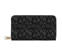 TZTTZT equation Math Print black Wallet Women, Leather Bifold Multi Card Wallet, Women's Wallets Long Purse