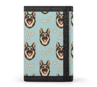 TZTTZT German Shepherd Face Print Wallet for Men, Small Men's Bifold Wallet, 8 Credit Card Holder Slim Minimalist Front Pocket