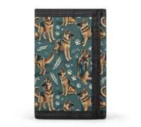 TZTTZT German Shepherd Print Wallet for Men, Small Men's Bifold Wallet, 8 Credit Card Holder Slim Minimalist Front Pocket