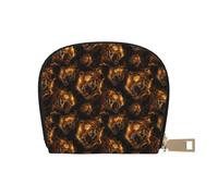 TZTTZT Gold Tiger Dark Print Credit Card Holder for Women, Card Case Wallet, Leather Credit Cards Holder Wallet