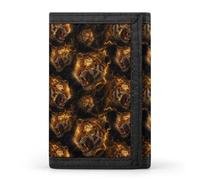 TZTTZT Gold Tiger Dark Print Wallet for Men, Small Men's Bifold Wallet, 8 Credit Card Holder Slim Minimalist Front Pocket