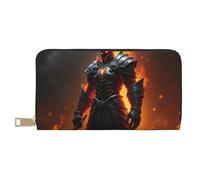 TZTTZT Gothic Black Knight-A Print Wallet Women, Leather Bifold Multi Card Wallet, Long Purse Women's Wallets