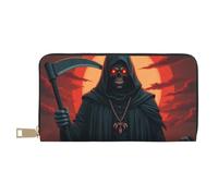 TZTTZT Gothic Dark Rider Print Wallet Women, Leather Bifold Multi Card Wallet, Long Purse Women's Wallets