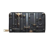 TZTTZT Gothic Gold Sword Collection Print Wallet Women, Leather Bifold Multi Card Wallet, Long Purse Women's Wallets