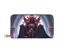 TZTTZT Gothic Red Skeleton King-A Print Wallet Women, Leather Bifold Multi Card Wallet, Long Purse Women's Wallets
