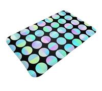 TZTTZT Iridescent Polka Dot Print Bathroom Rugs 30x20 Inches, Absorbent Non Slip Bath Mat Rugs, Machine Washable Shower Rug Bath Mats for Bathroom