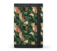 TZTTZT Jungle Leopard Print Wallet for Men, 8 Credit Card Holder Slim Minimalist Front Pocket Small Mens Bifold Wallets