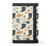 TZTTZT Kawaii Cowboy Boots Print Wallet for Men, Small Men's Bifold Wallet, 8 Credit Card Holder Slim Minimalist Front Pocket