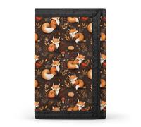 TZTTZT Laughing Fox Print Wallet for Men, Small Men's Bifold Wallet, 8 Credit Card Holder Slim Minimalist Front Pocket