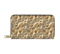 TZTTZT Leather Thin Slim Wallets for Women Men - Fashion Pancake Pattern Print Card Wallet Holder with Zipper