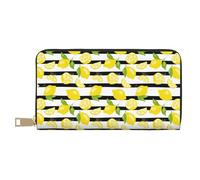 TZTTZT Lemon print stride Wallet Women, Leather Bifold Multi Card Wallet, Women's Wallets Long Purse