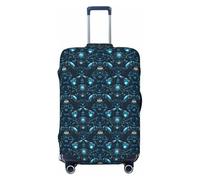 TZTTZT Luggage Cover Protector - Blue Cyber Crab Print Suitcase Covers for Luggage Fit Inch Suitcase, Black, 29-32