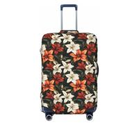 TZTTZT Luggage Cover Protector - Colorful Lily (A) Print Suitcase Covers for Luggage Fit Inch Suitcase, Black, 18-21