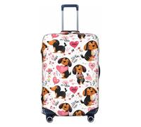 TZTTZT Luggage Cover Protector - Cute Dog Heart Balloon Print Suitcase Covers for Luggage Fit Inch Suitcase, Black, 29-32