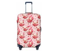 TZTTZT Luggage Cover Protector - Cute Pink Piggy Print Suitcase Covers for Luggage Fit Inch Suitcase, Black, 29-32