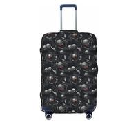 TZTTZT Luggage Cover Protector - Dark Crab Skull Print Suitcase Covers for Luggage Fit Inch Suitcase, Black, 22-24