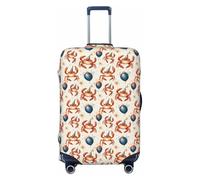 TZTTZT Luggage Cover Protector - Festival Celebrating Crabs Print Suitcase Covers for Luggage Fit Inch Suitcase, Black, 25-28