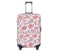 TZTTZT Luggage Cover Protector - Floral Envelope Print Suitcase Covers for Luggage Fit Inch Suitcase, Black, 22-24
