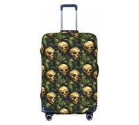 TZTTZT Luggage Cover Protector - Funny Cactus Alien Skull Print Suitcase Covers for Luggage Fit Inch Suitcase, Black, 25-28