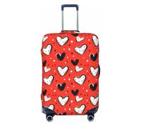 TZTTZT Luggage Cover Protector - Heart Black White Print Suitcase Covers for Luggage Fit Inch Suitcase, Black, 18-21