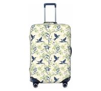 TZTTZT Luggage Cover Protector - Hummingbird Leaves Print Suitcase Covers for Luggage Fit Inch Suitcase, Black, 18-21