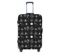 TZTTZT Luggage Cover Protector - Mathematical Shapes Print Suitcase Covers for Luggage Fit Inch Suitcase, Black, 22-24