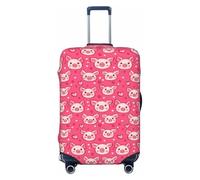 TZTTZT Luggage Cover Protector - Pig Heart Pink Print Suitcase Covers for Luggage Fit Inch Suitcase, Black, 18-21