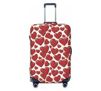 TZTTZT Luggage Cover Protector - Red Love Heart Print Suitcase Covers for Luggage Fit Inch Suitcase, Black, 29-32
