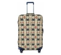 TZTTZT Luggage Cover Protector - Retro Crab Pattern Print Suitcase Covers for Luggage Fit Inch Suitcase, Black, 29-32