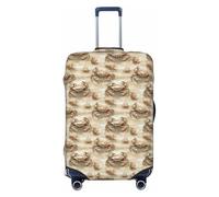 TZTTZT Luggage Cover Protector - Retro Crab Print Suitcase Covers for Luggage Fit Inch Suitcase, Black, 25-28