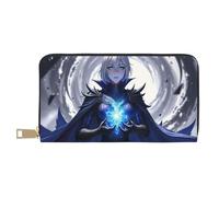 TZTTZT Magical Blue Sorcerer Print Wallet Women, Leather Bifold Multi Card Wallet, Long Purse Women's Wallets