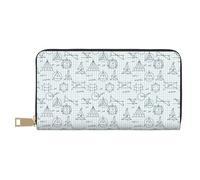 TZTTZT Math equation Print Wallet Women, Leather Bifold Multi Card Wallet, Women's Wallets Long Purse