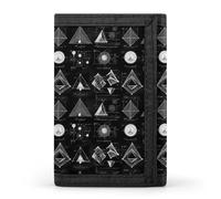 TZTTZT Mathematical Shapes Print Wallet for Men, Small Men's Bifold Wallet, 8 Credit Card Holder Slim Minimalist Front Pocket