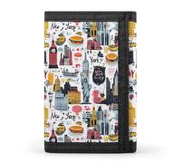 TZTTZT New York City Street Scene Print Wallet for Men, Small Men's Bifold Wallet, 8 Credit Card Holder Slim Minimalist Front Pocket