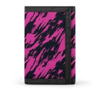 TZTTZT Pink Black Doodle Print Wallet for Men, 8 Credit Card Holder Slim Minimalist Front Pocket Small Mens Bifold Wallets