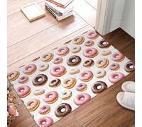 TZTTZT Pink Donut Print Bathroom Rugs 16x24 Inches, Non-Slip Absorbent Bath Mat Rugs, Machine Washable Bath Mats Shower Rug for Bathroom
