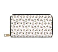 TZTTZT Pugs Wallet Women, Leather Bifold Multi Card Wallet, Women's Wallets Long Purse
