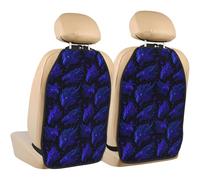 TZTTZT Purple Dark Dragons Print Kick Mats Back Seat Protector 2 Pack, X-Large Kick Mats Protect from Dirt, Mud, Car Back Seat Cover Protector with 3 Organizers, Car Accessories