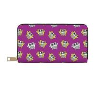 TZTTZT Quirky Owl Purple Wallet Women, Leather Bifold Multi Card Wallet, Women's Wallets Long Purse