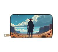 TZTTZT Retro Brown Cowboy-A Print Wallet Women, Leather Bifold Multi Card Wallet, Long Purse Women's Wallets